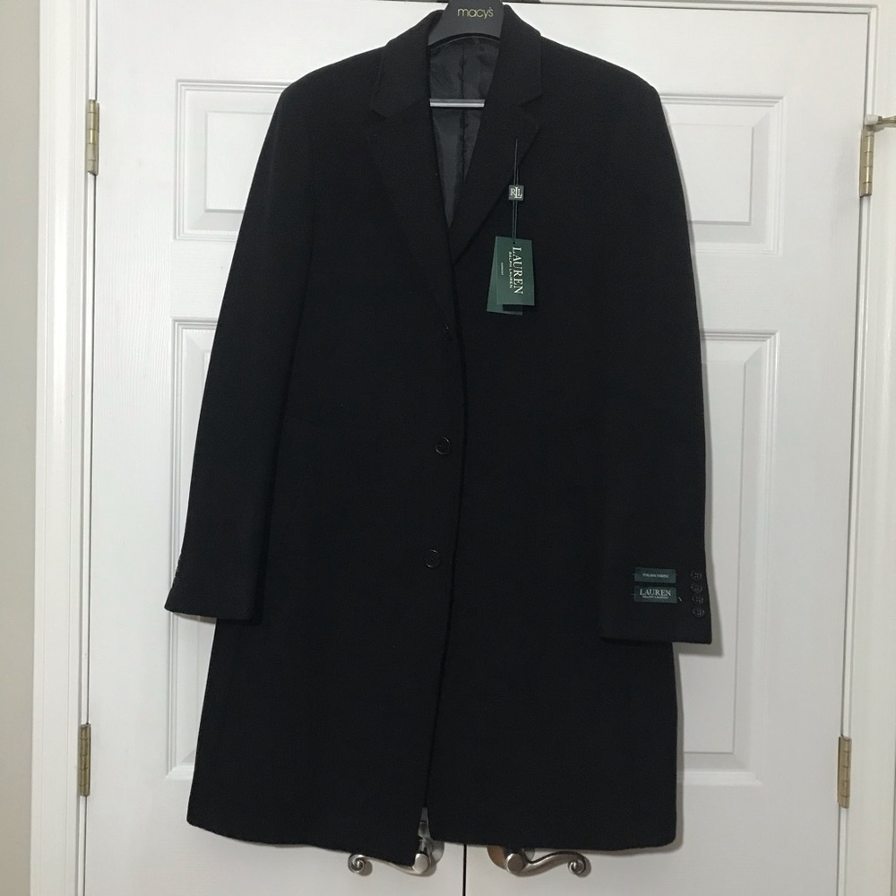 Lauren Ralph Lauren Black men’s overcoat size 42R